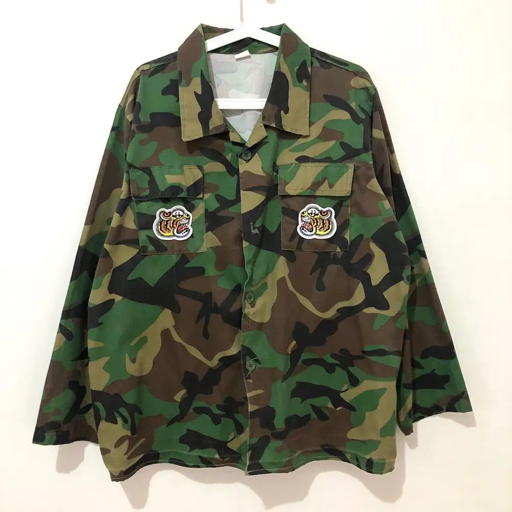 Military camo outer tiger head embroidery army millitary parka bdu