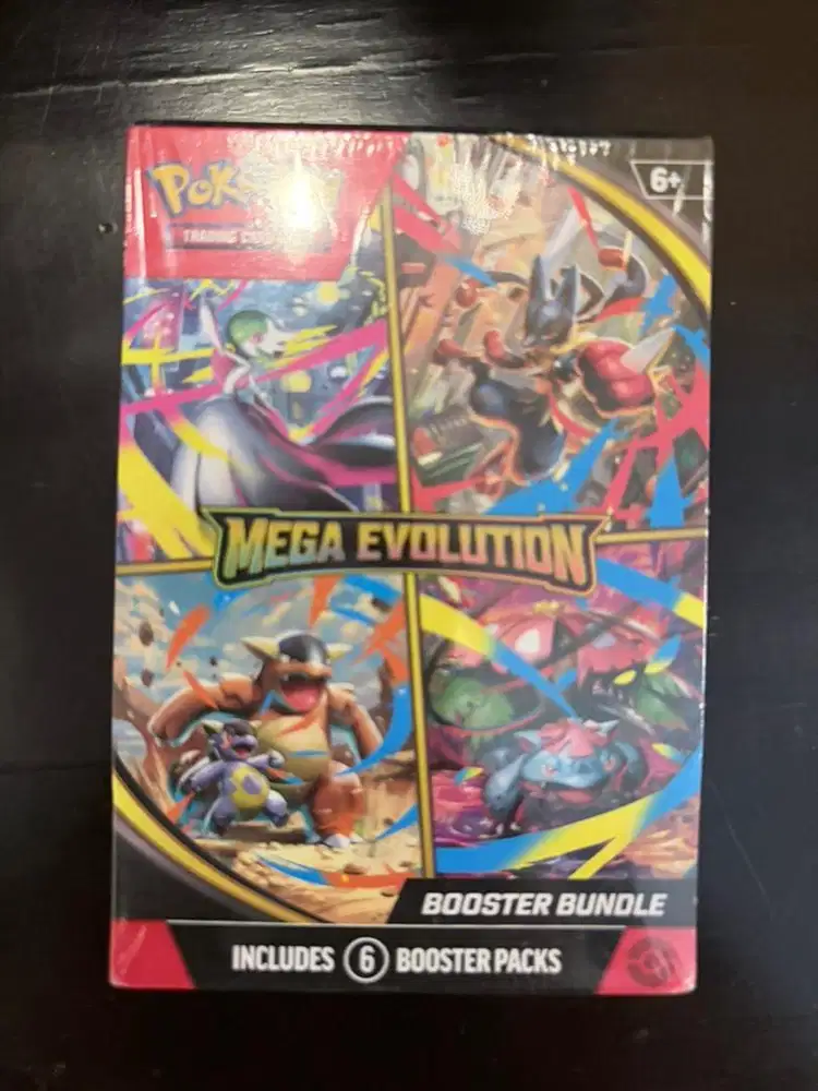Pokemon TCG English: Mega Evolution Booster Bundle isi 6