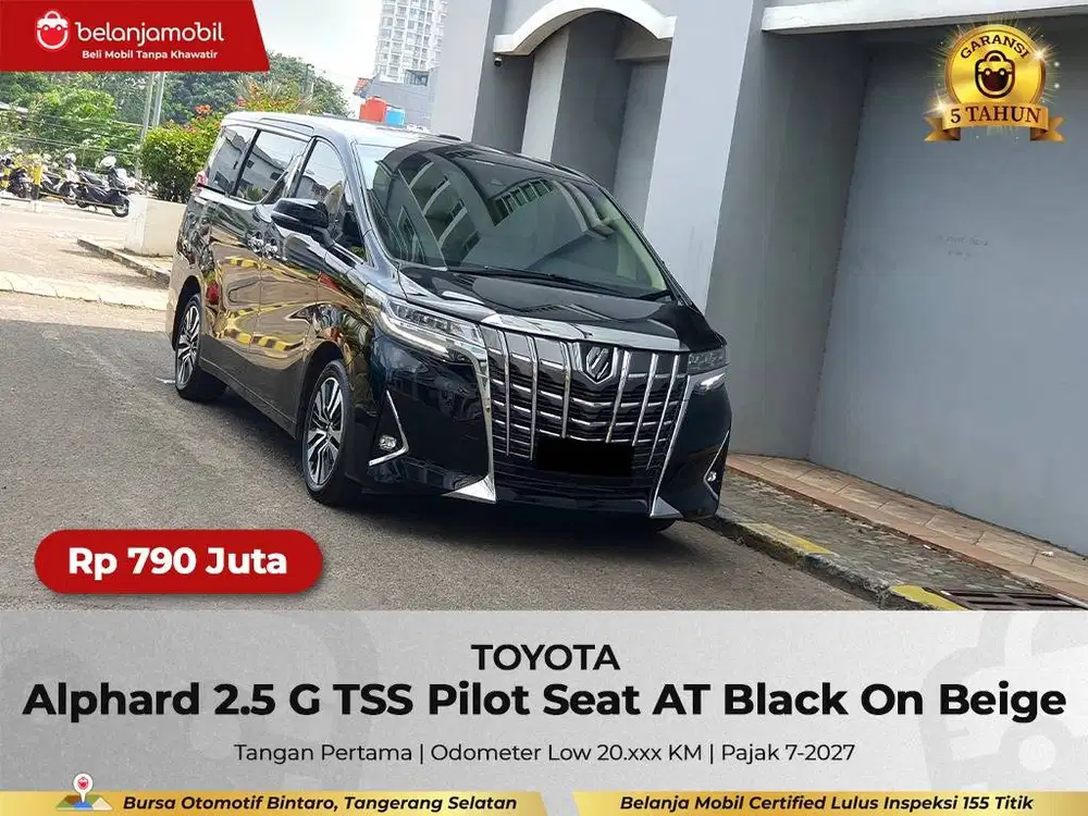 [ GARANSI 5TH ] Toyota Alphard 2.5 G TSS Pilot Seat AT 2023/2024