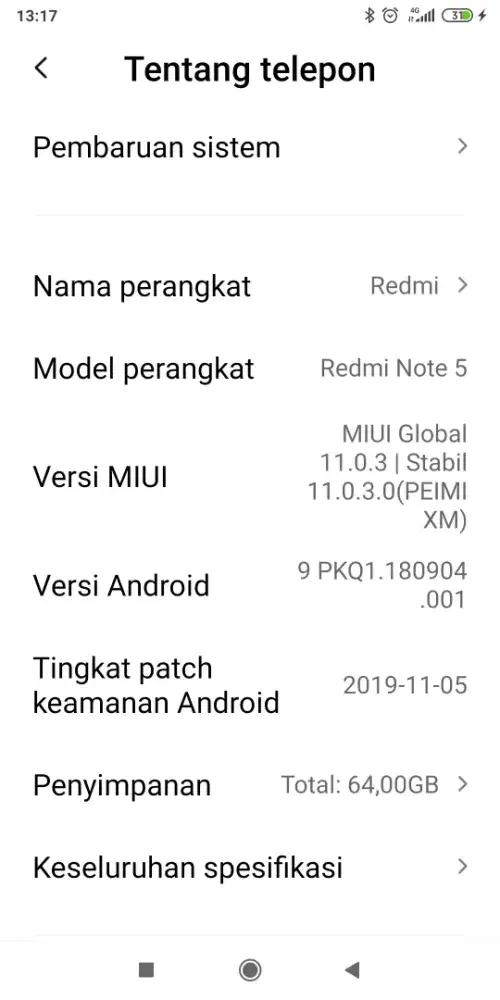 Xiomi redmi not 5