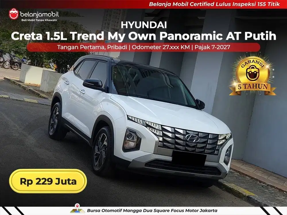 [ GARANSI 5TH ] Hyundai Creta 1.5L Trend My Own Panoramic AT 2022/2023