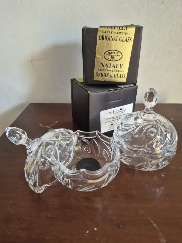 Tempat permen glass ware nataly baru