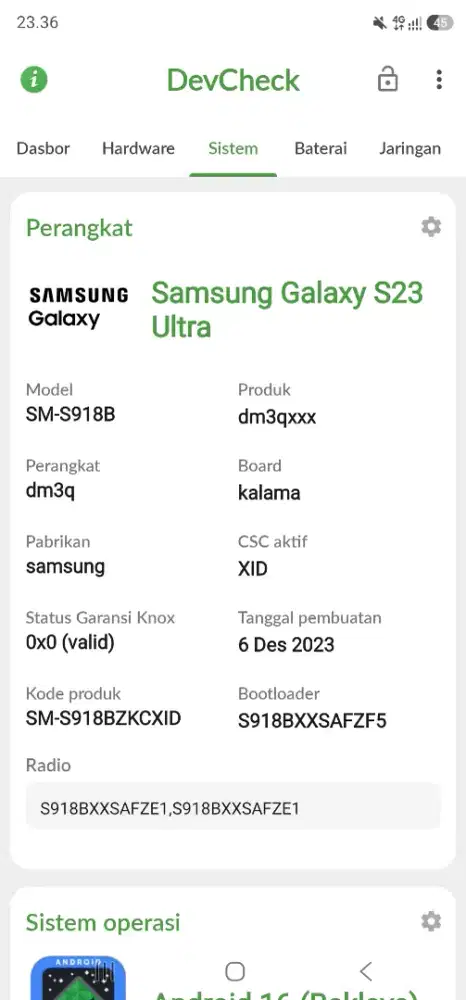 Samsung Galaxy S23 Ultra 12/256