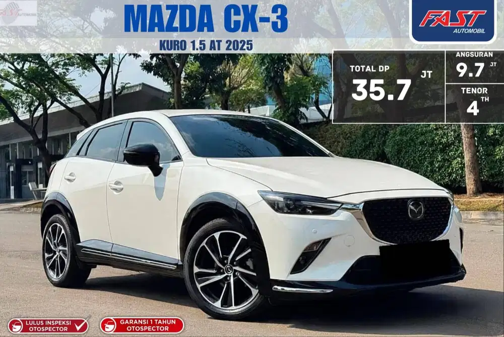LOW KM.5RB ANTIK MAZDA CX-3 KURO 2025 SUNROOF AUDIO JBL 1.5 AT GARANSI