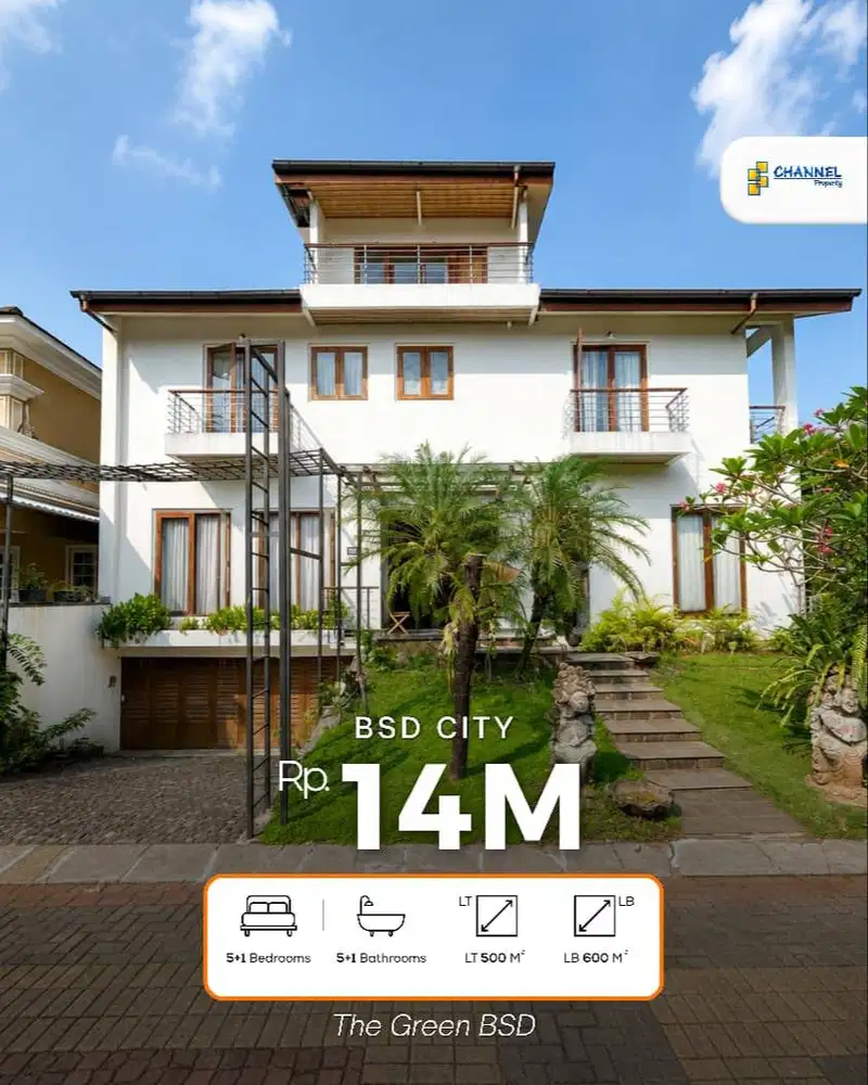 Jual Rumah Mewah 2 Lantai Mezzanine Lokasi Premium The Green BSD