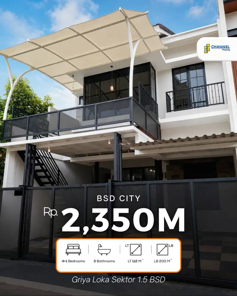 Jual Cepat Rumah Bagus Siap Huni Akses Dekat Tol BSD Griya Loka, Ea