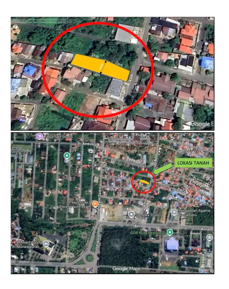Tanah dijual Jl.Al Jafri Kota Banjarbaru