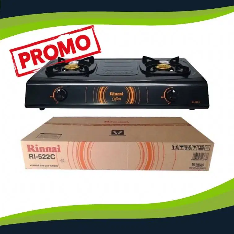 kompor rinnai 522c baru 2 tungku
