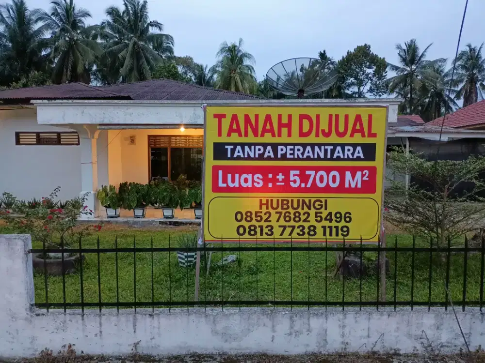 Di jual tanah bonus rumah
