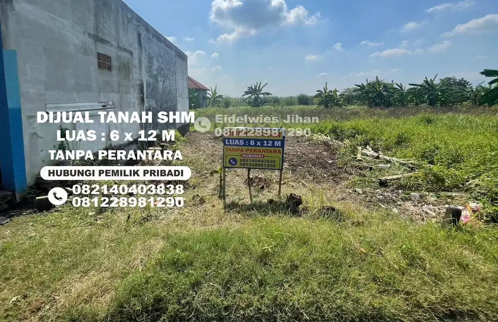 Jual Tanah SHM 6x12. Sidoarjo