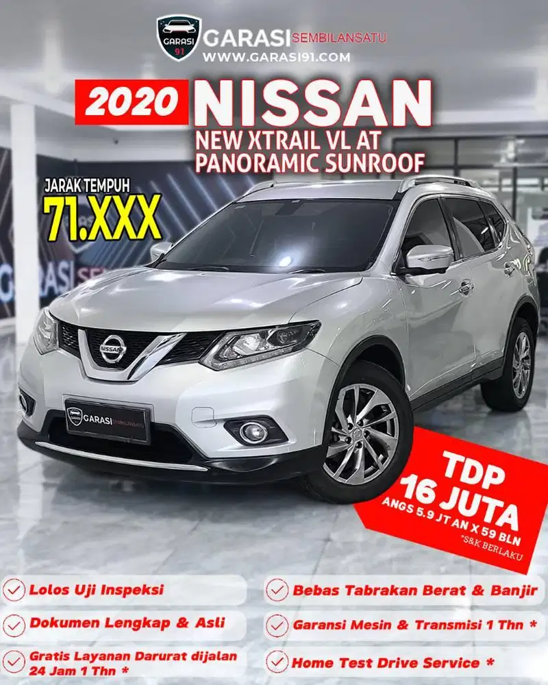 ‼️Tangan pertama Allnew XTrail VL AT 2020 Panoramic Sunroof