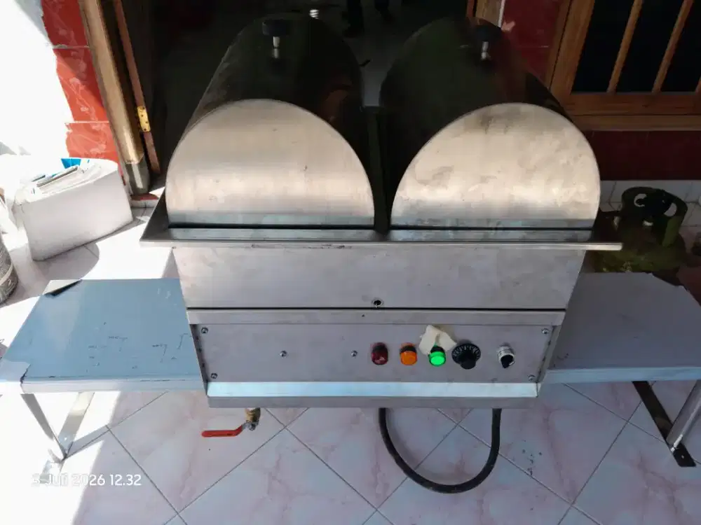 mesin food STREAMER GAS , 2 leayer uk.60 x40 x40 ,stainless 201 1mm