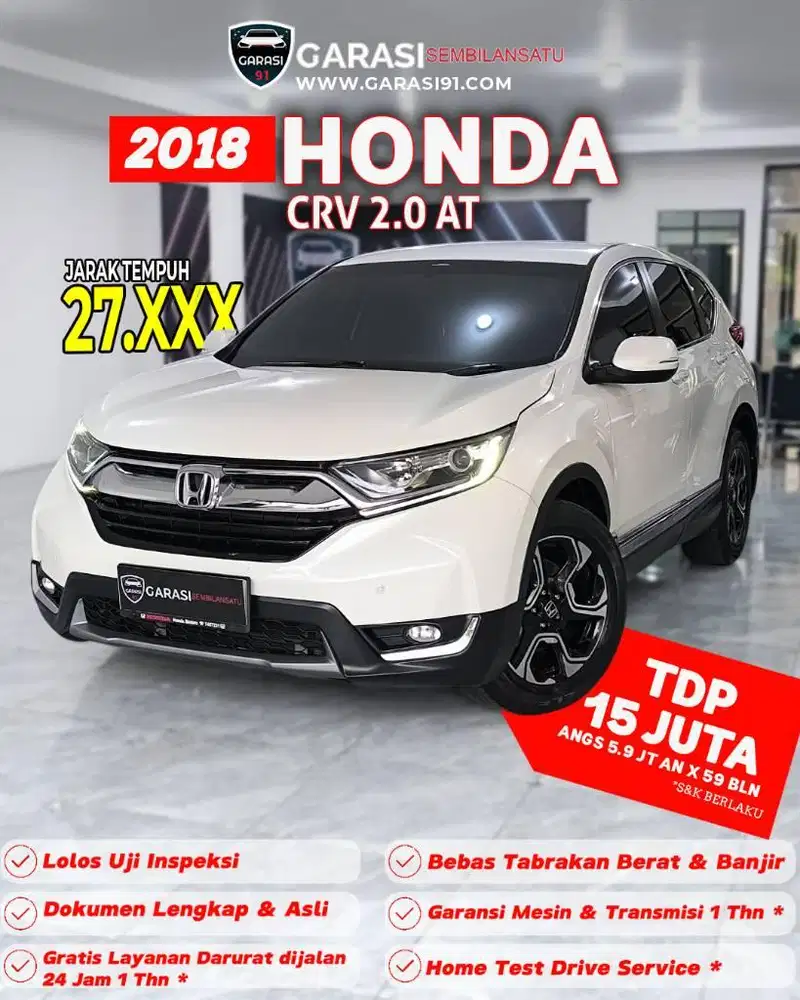 ‼️KM ANTIK Honda CRV 2.0 CVT AT 2018 Non Turbo