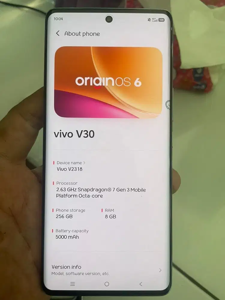 Vivo V30 8/256 Minus Backdoor