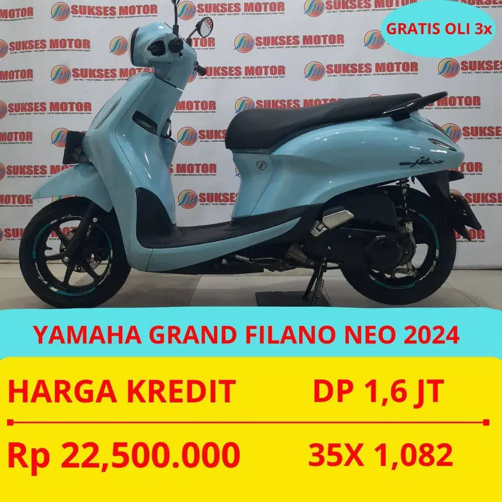 YAMAHA GRAND FILANO NEO 2024 DP MURAH 1,6 JUTA GASS