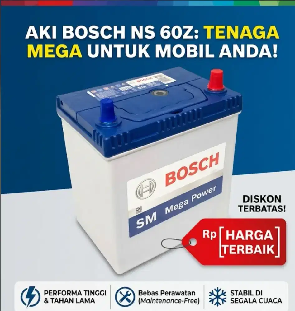 Aki Kering mobil Avanza ns40 original dan bergaransi