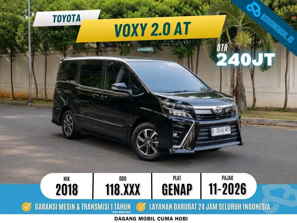 MURAH!! TOYOTA VOXY 2.0 AT 2018 HITAM ISTIMEWA SIAP PAKAI