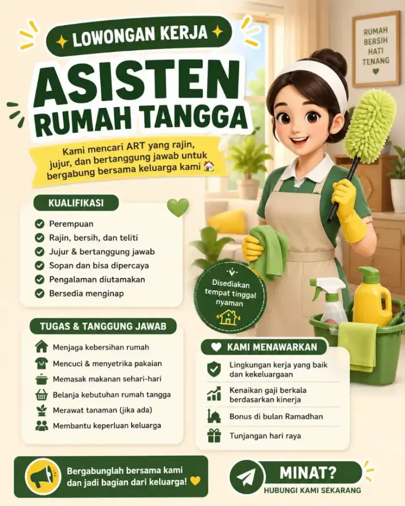 Loker asisten rumah tangga