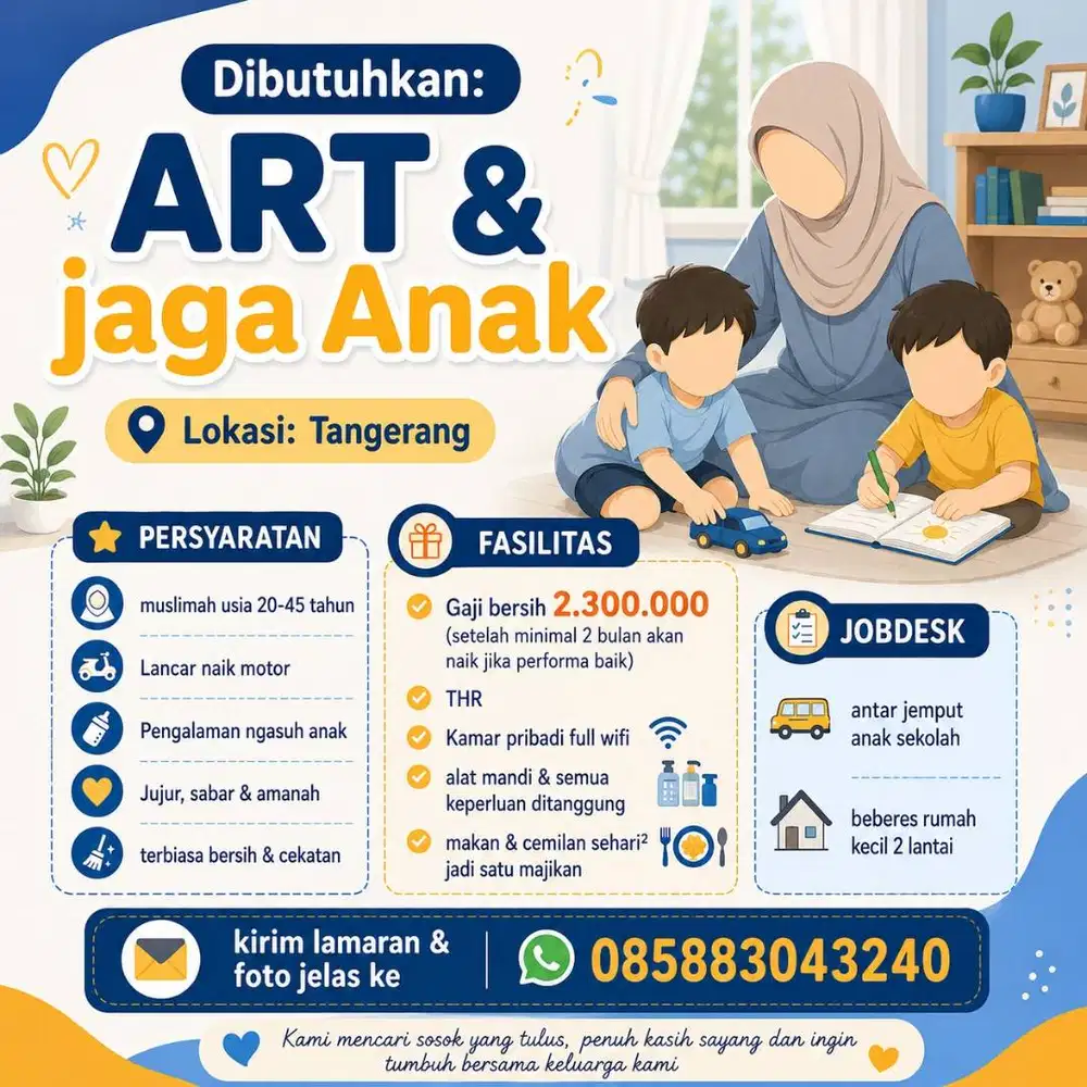 LOWONGAN KERJA ART CIPONDOH TANGERANG