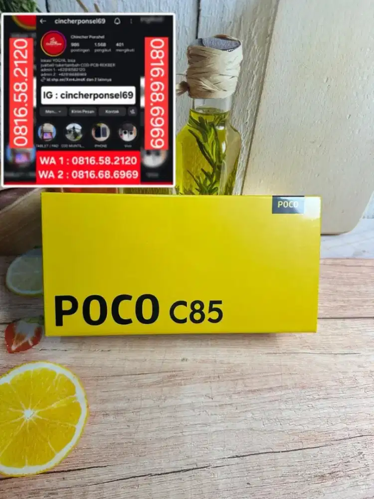Jual hp new baru Poco C85 6/128 Segel Garansi resmi BNIB jamin 1000%
