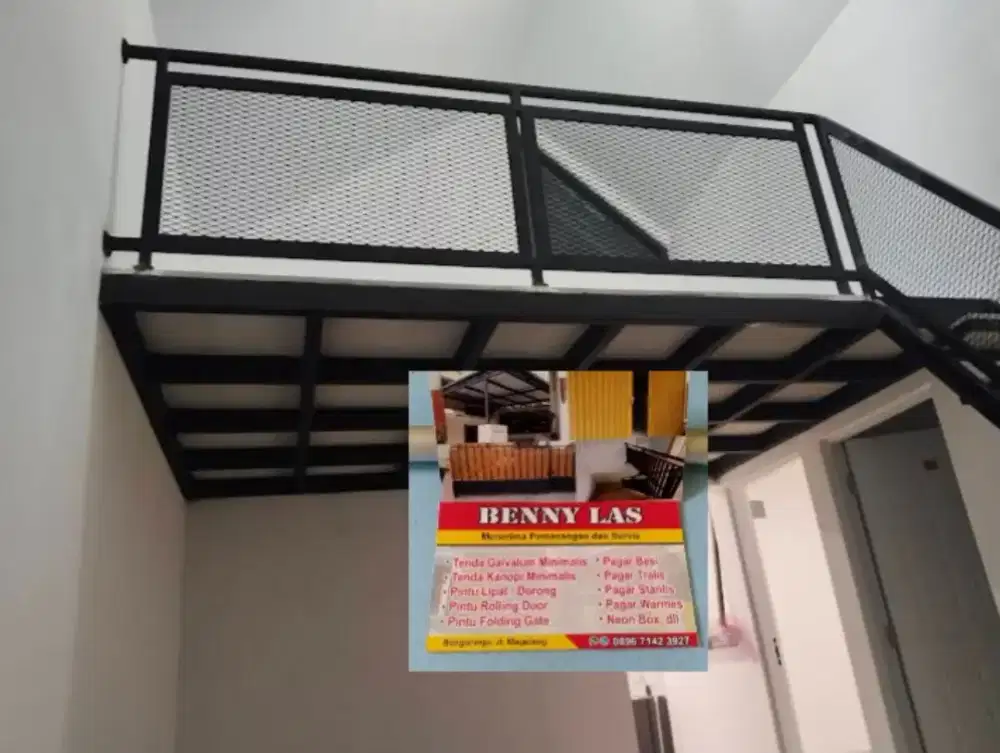 tampak cantik dan hemat ruangan dengan mezzanine dak beai