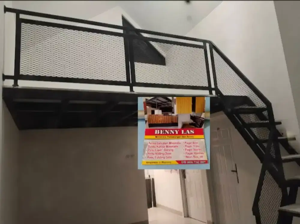 kamar tidur tipe rangka besi mezzanine