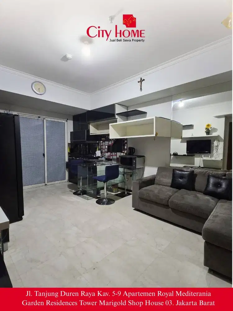For Rent Apartemen 2+1BR Full Furnished Royal Mediterania Garden