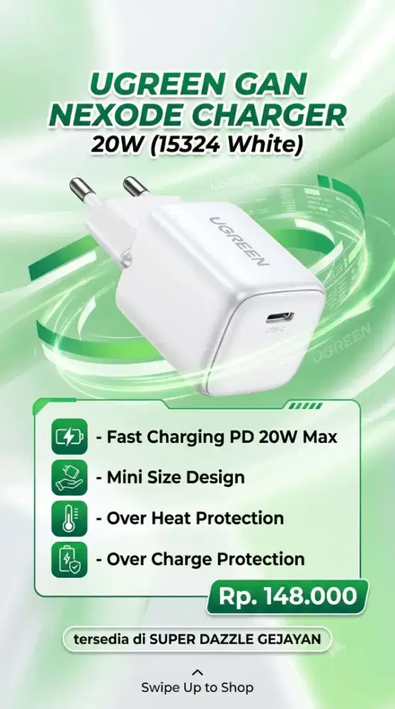 UGREEN GAN NEXODE 20W CHARGER (15324)