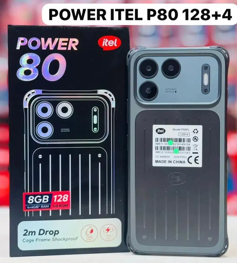 ITEL P80 4/128 black (baru) bisa cicil pakai kredivo