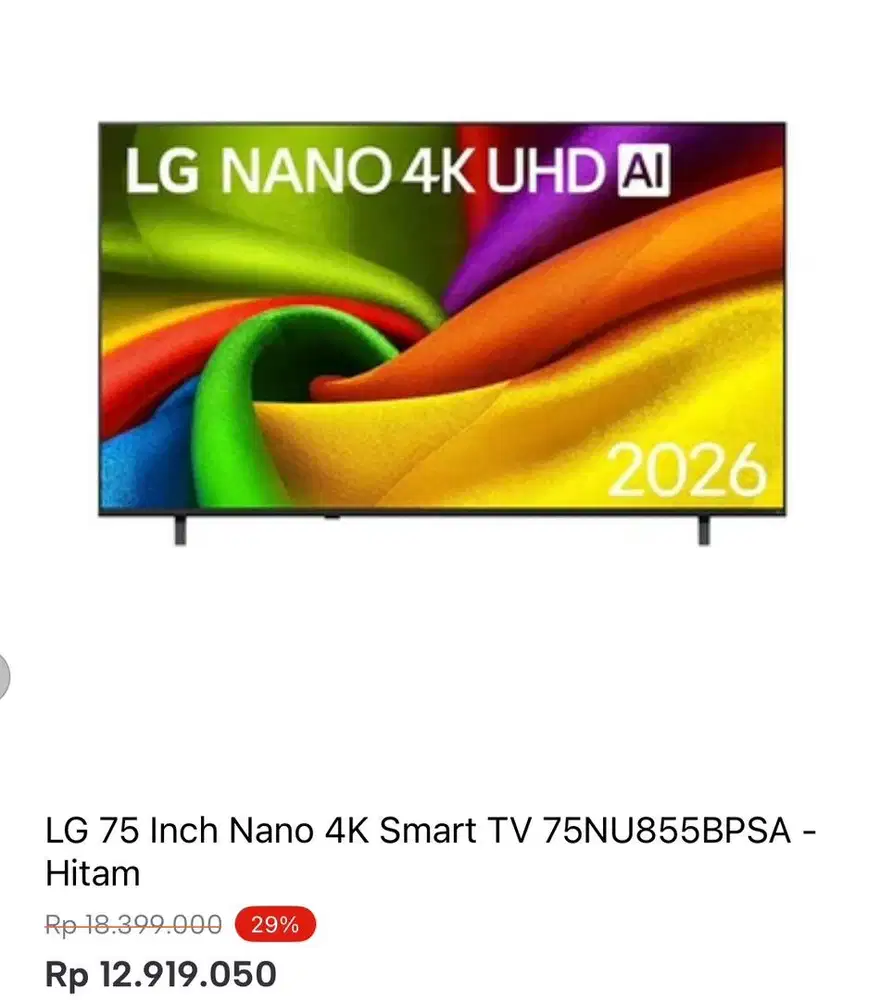 LG SMART TV 4K 75inci