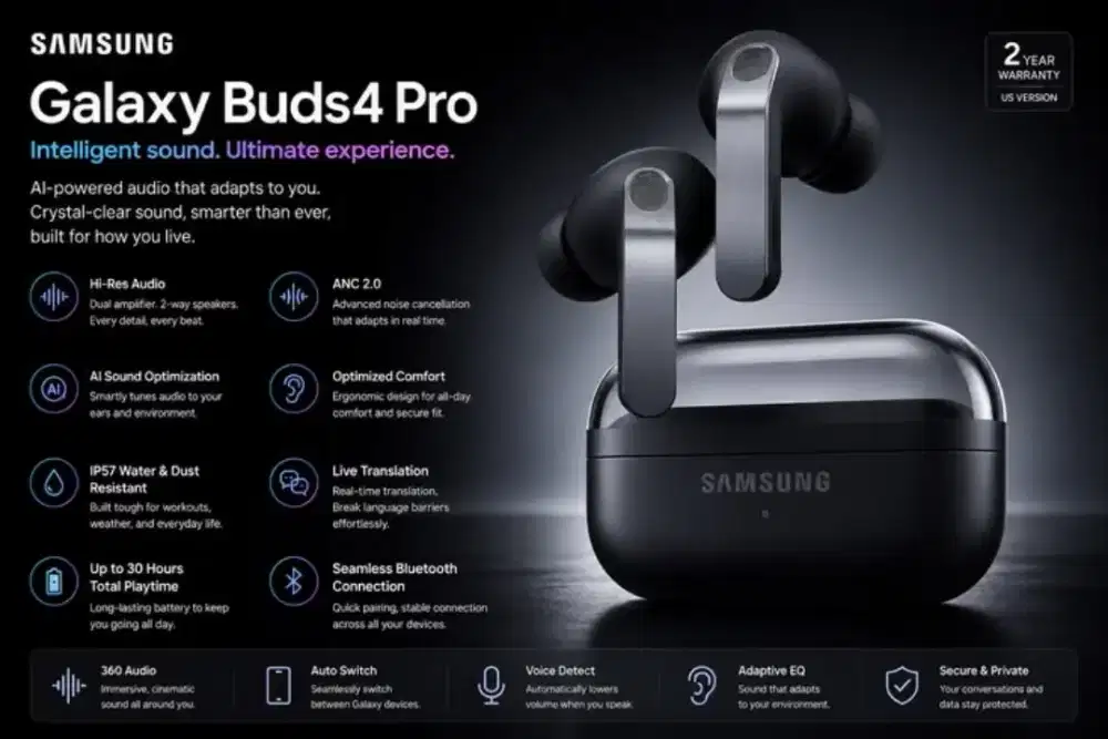 Galaxy Buds 4 Pro Promo Cicilan mulai 300ribuan Bisa Tukar Tambah