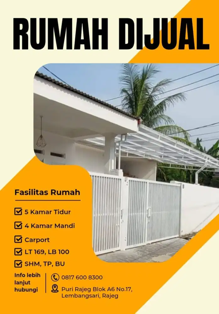 DIJUAL CEPAT (BU) Rumah Siap Huni