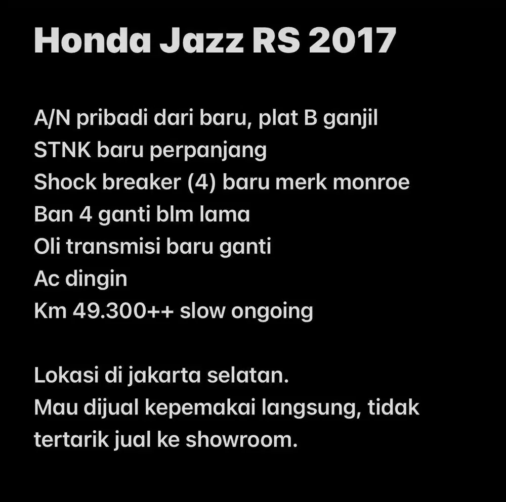 Honda Jazz 2017 Bensin