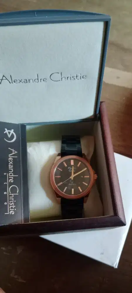 Jam tangan  Alexandre Christie ori masih baru rantai panjang kumplit