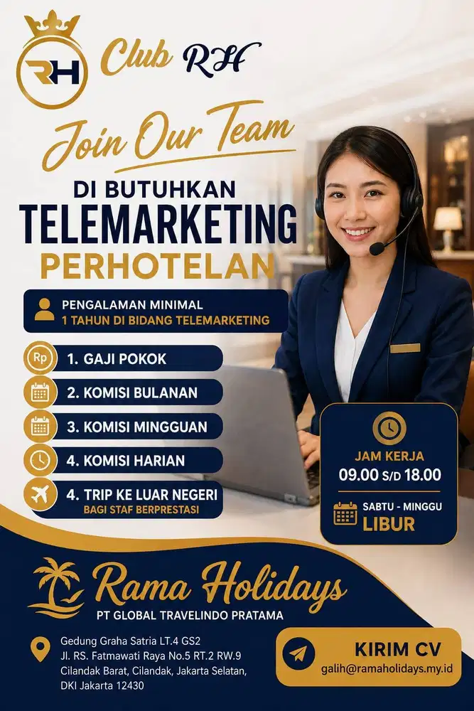 Dibutuhkan Telemarketing Perhotelan