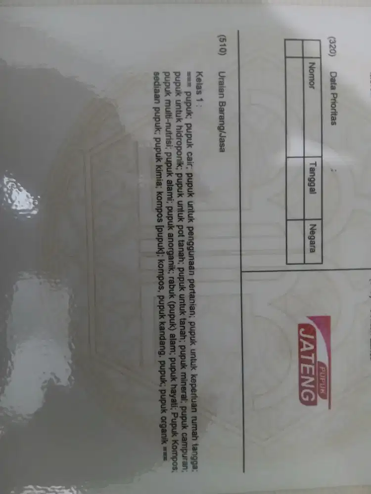 Dijual merk terdaftar pupuk jateng