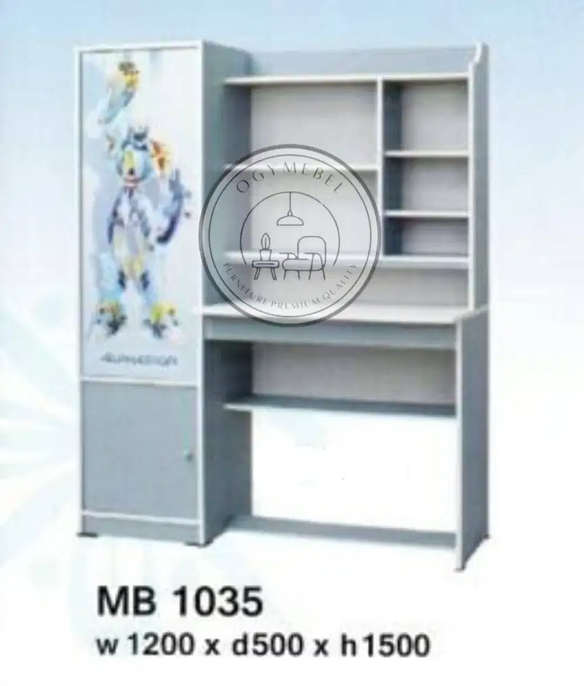 READY MEJA BELAJAR LEMARI