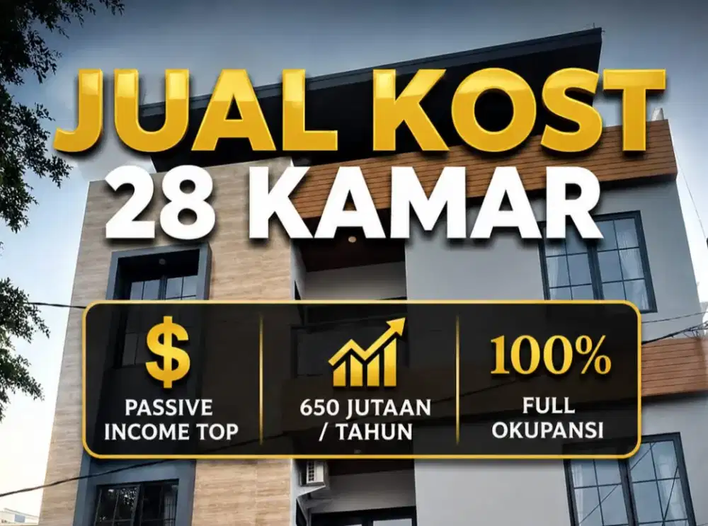 JUAL KOST KOSAN BARU 28 KAMAR DEKAT PINTU TOL CIBUBUR CIMANGGIS DEPOK