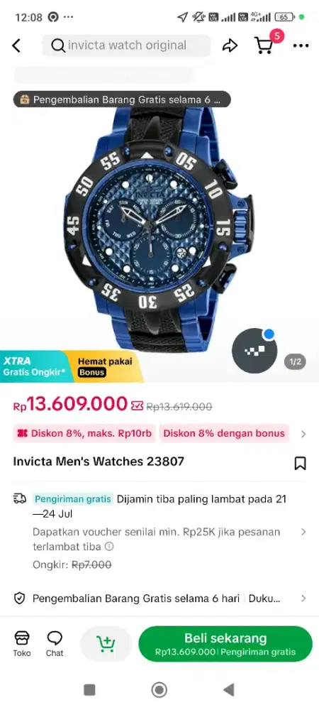 Jam tangan invicta ori
