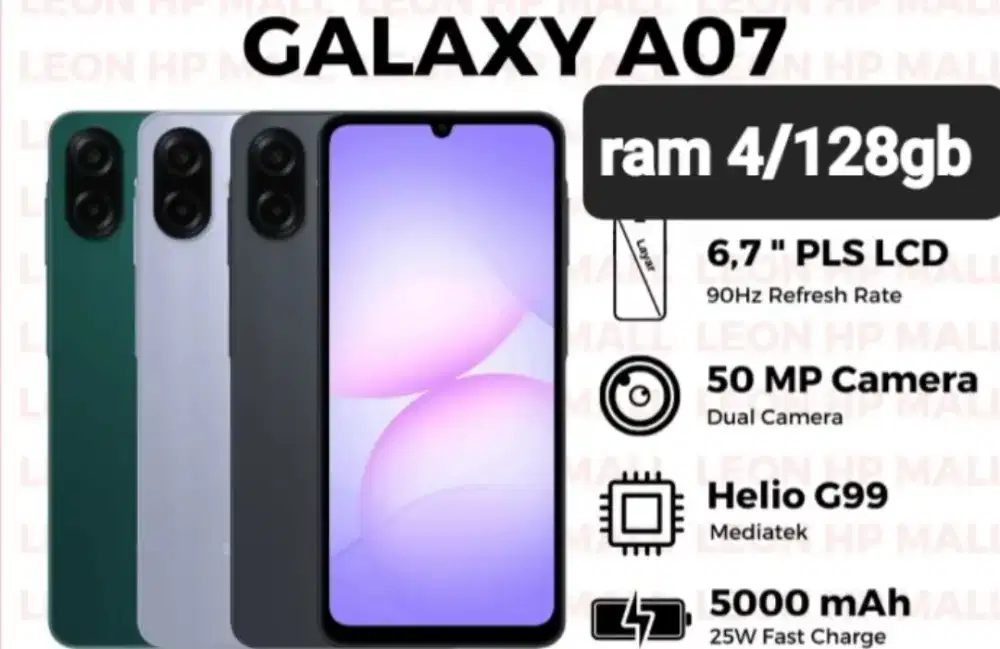 Samsung A07 4/128gb baru.