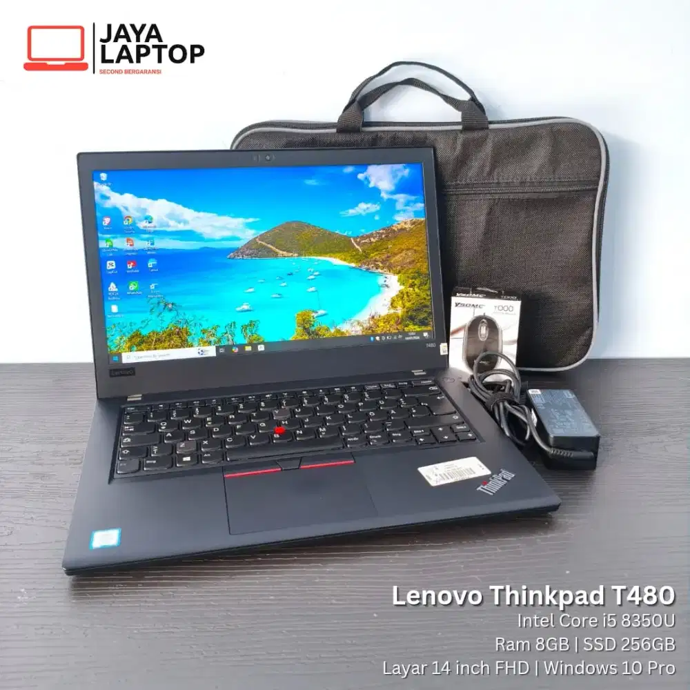 Lenovo Thinkpad T480 i5 Gen 8 RAM 8GB SSD 256GB Laptop Second Bekas