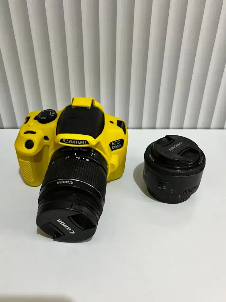 Canon eos 1300d 1855 mm dan lensa fix