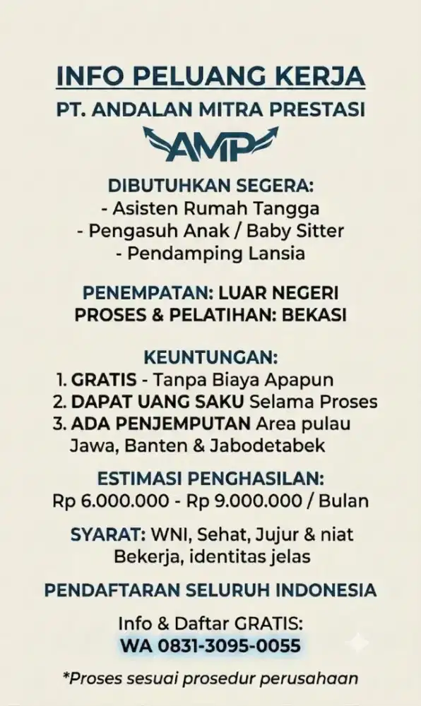 LOWONGAN KHUSUS WANITA