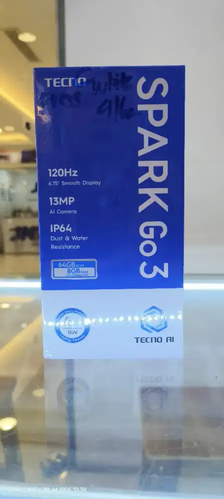 Tecno spark go 3 4/64gb garansi resmi