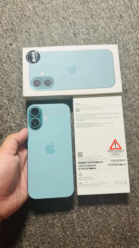Iphone 16 128gb teal ibox Dusbox ibox & Kabel ori