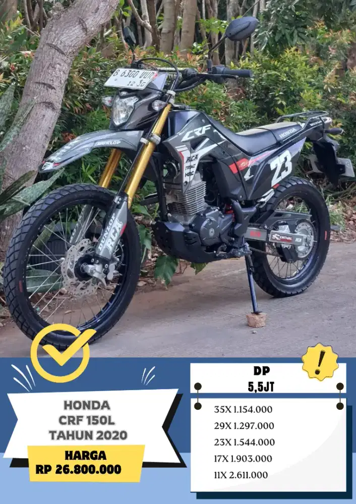 HONDA CRF 150L TAHUN 2020 READY PAKAI