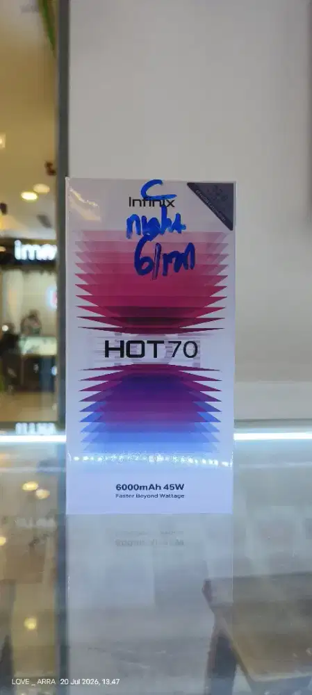 Infinix hot 70 6/128gb garansi resmi