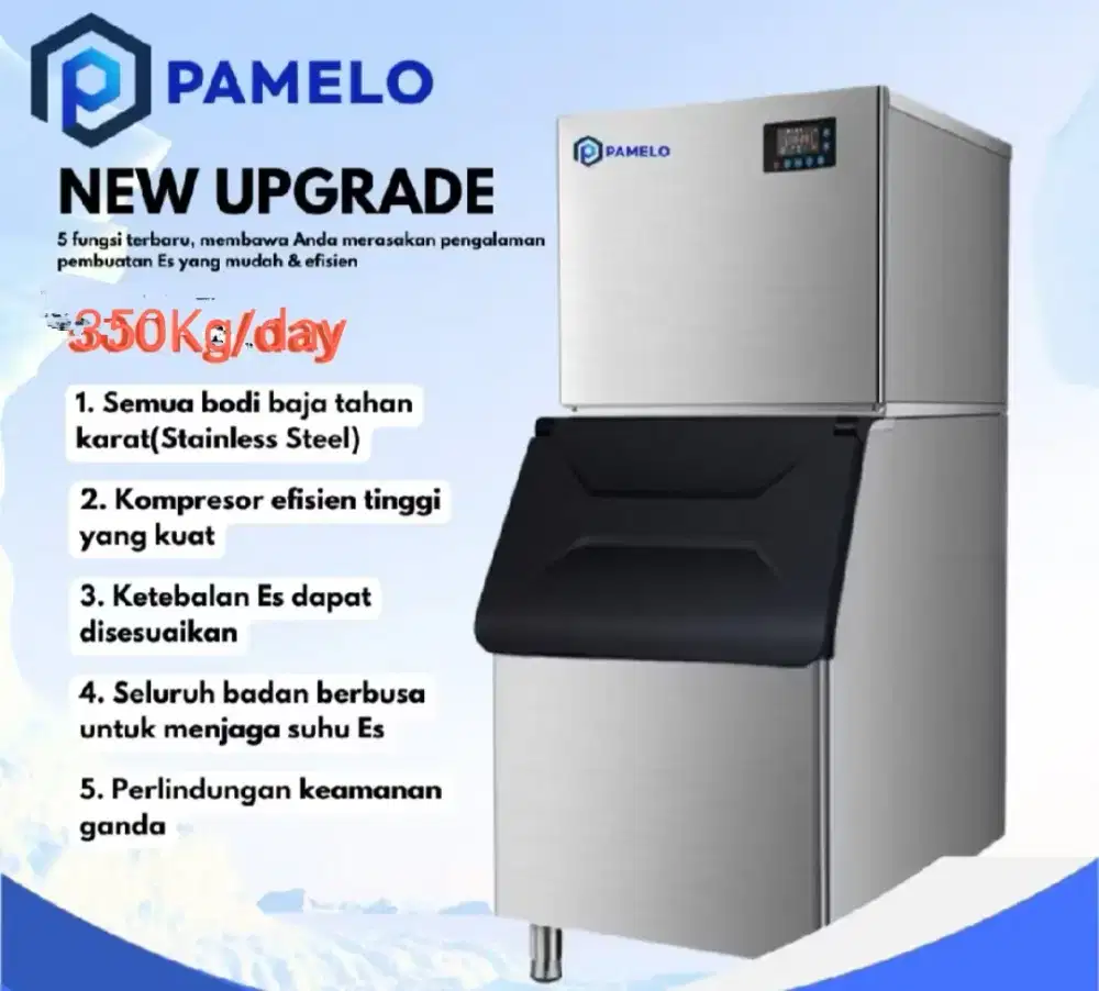 Mesin es batu kristal 350kg/24 jam ice cube maker machine