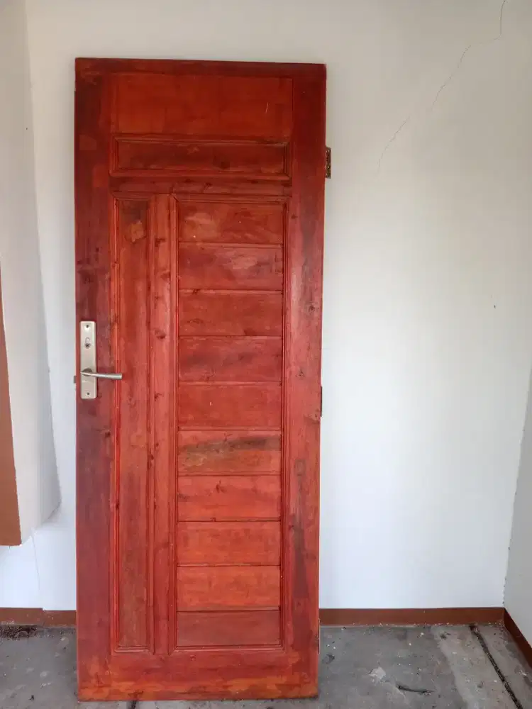 Di Jual pintu Jati uk 79 x 208 diameter 4 cm  full varnish