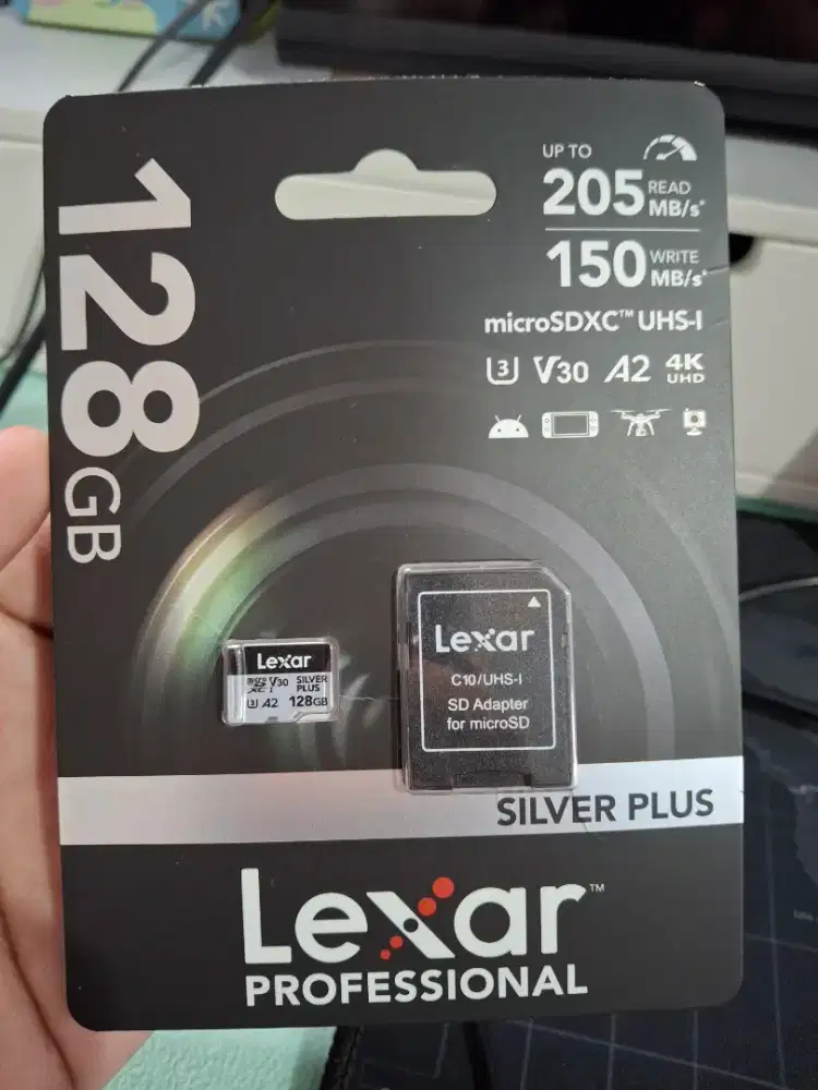 Memory Micro SDXC Lexar Silver Plus 128GB Original Garansi Resmi